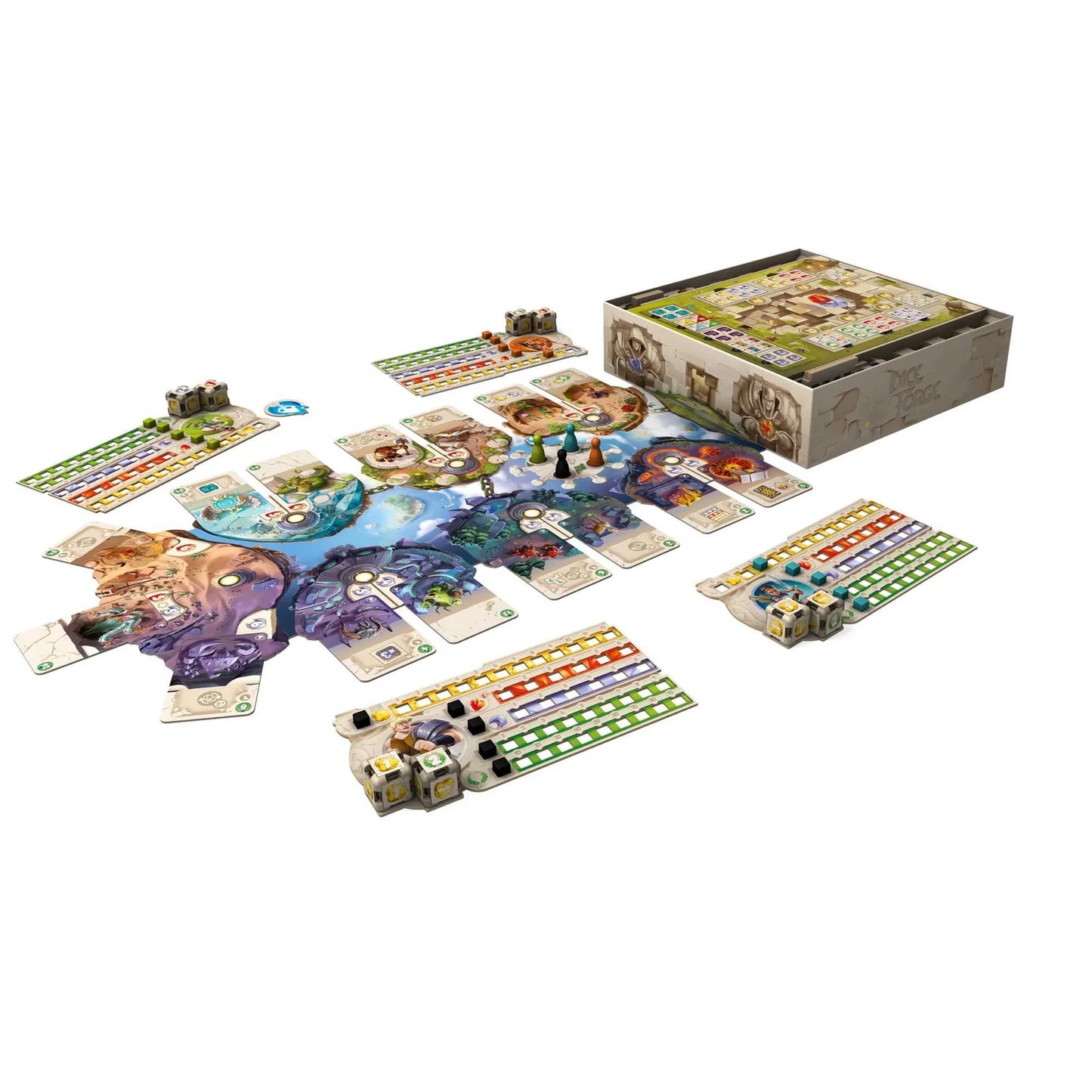 Dice Forge Board Game Contents - Tabletop Gaming