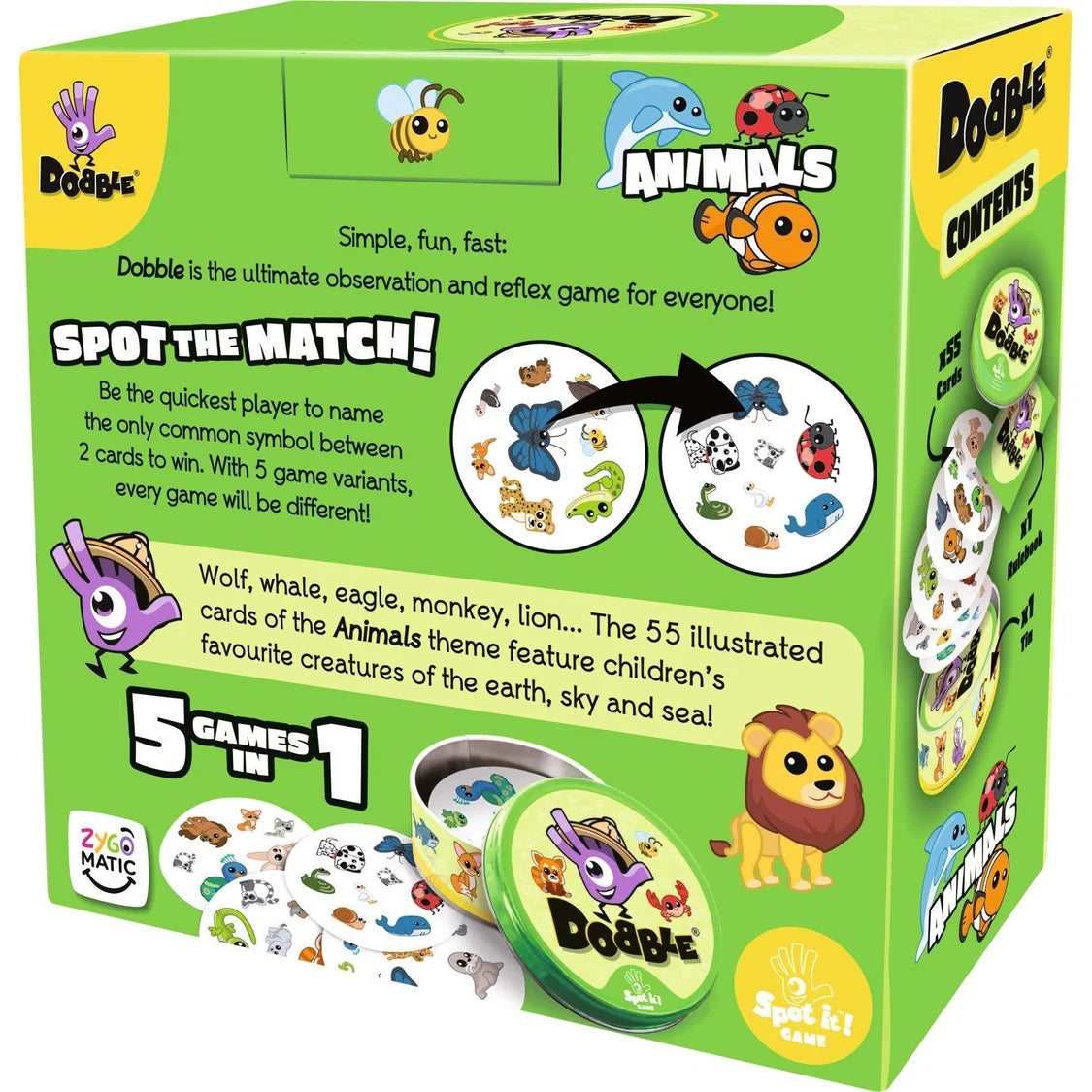Dobble Animals Card Game 5 - Tabletop Gaming