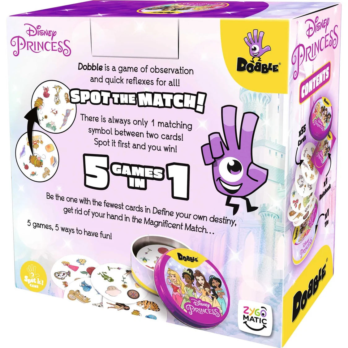 Dobble Disney Princess Card Game - 55 Card Version 5 - Tabletop Gaming