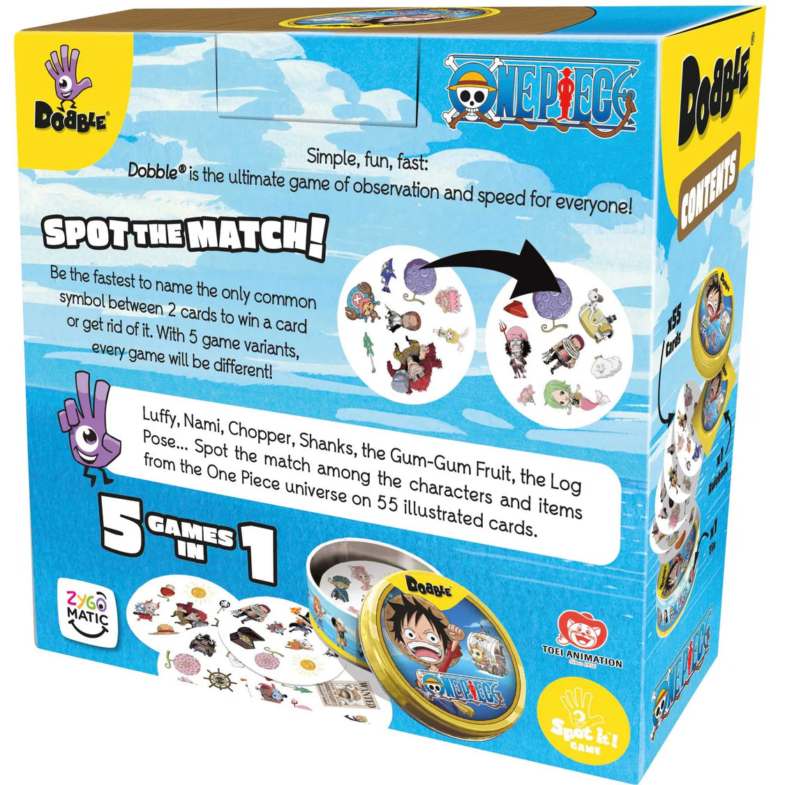 Dobble One Piece (Eco Sleeve) Card Game 4 - Tabletop Gaming