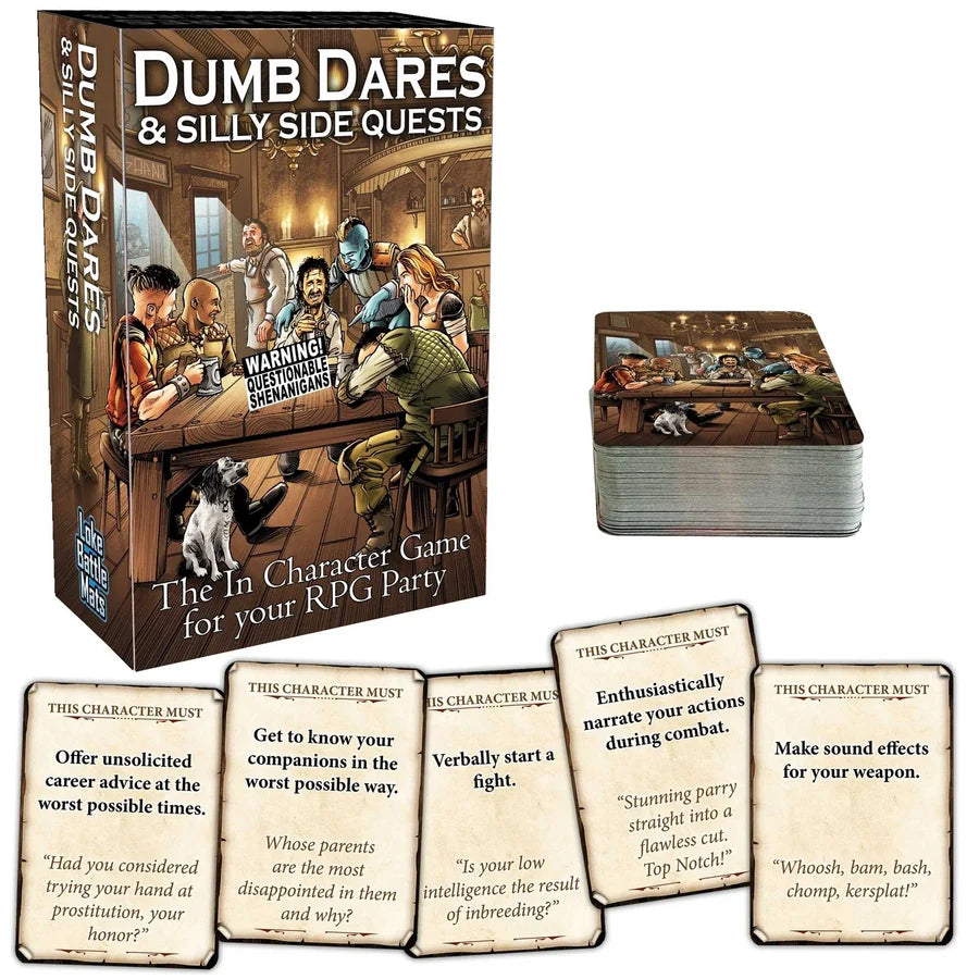 Dumb Dares & Silly Side Quests - The In Character Game for your RPG Party-Tabletop Gaming