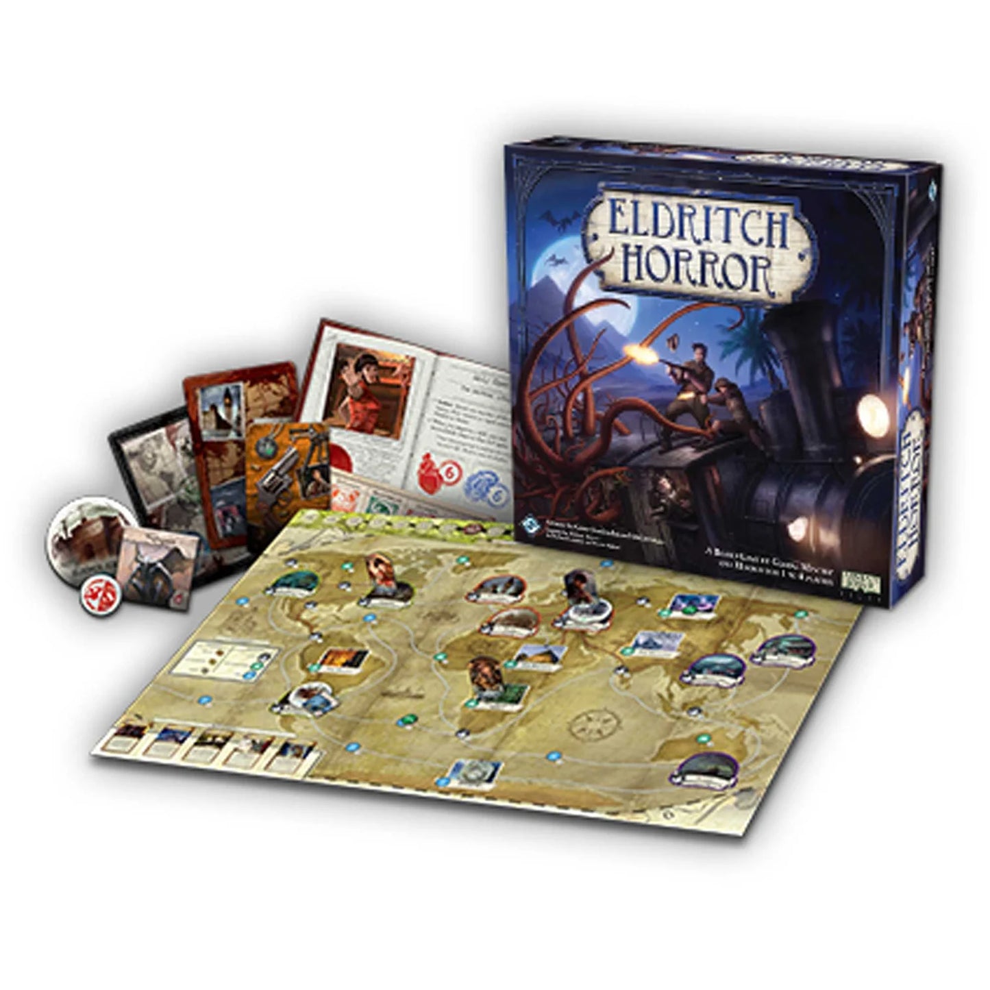 Eldritch Horror Board Game Contents - Tabletop Gaming