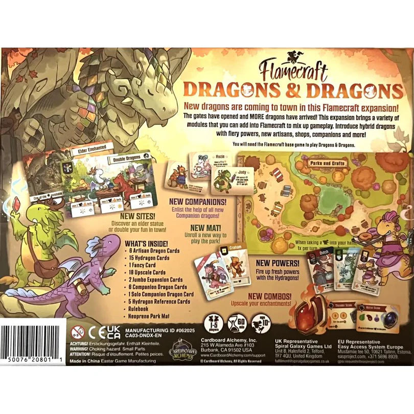 Flamecraft: Dragons & Dragons Expansion- Table top Gaming