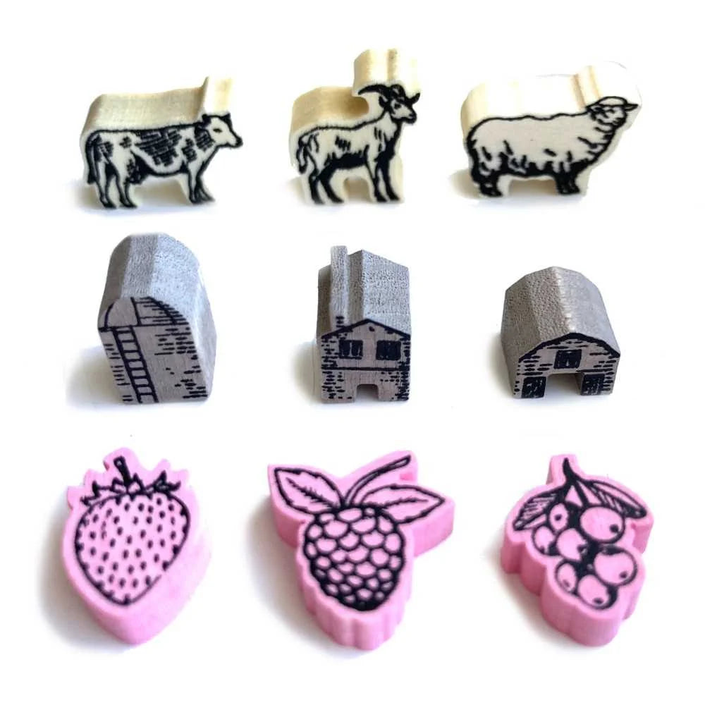 Fromage Upgrade: Fromage Wood Tokens-Tabletop Gaming