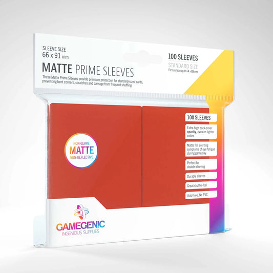 Gamegenic Matte Prime Sleeves (100) - Various Colours