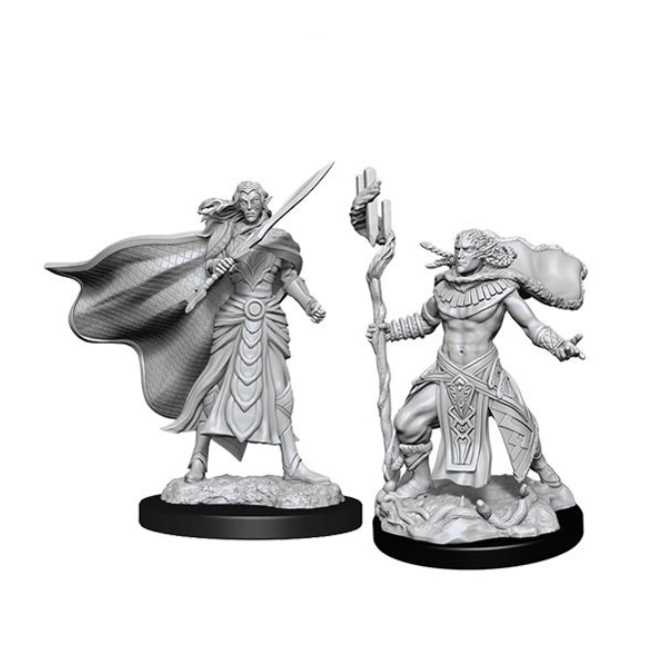 Magic the Gathering Unpainted Miniatures: Elf Fighter & Elf Cleric - Tabletop Gaming