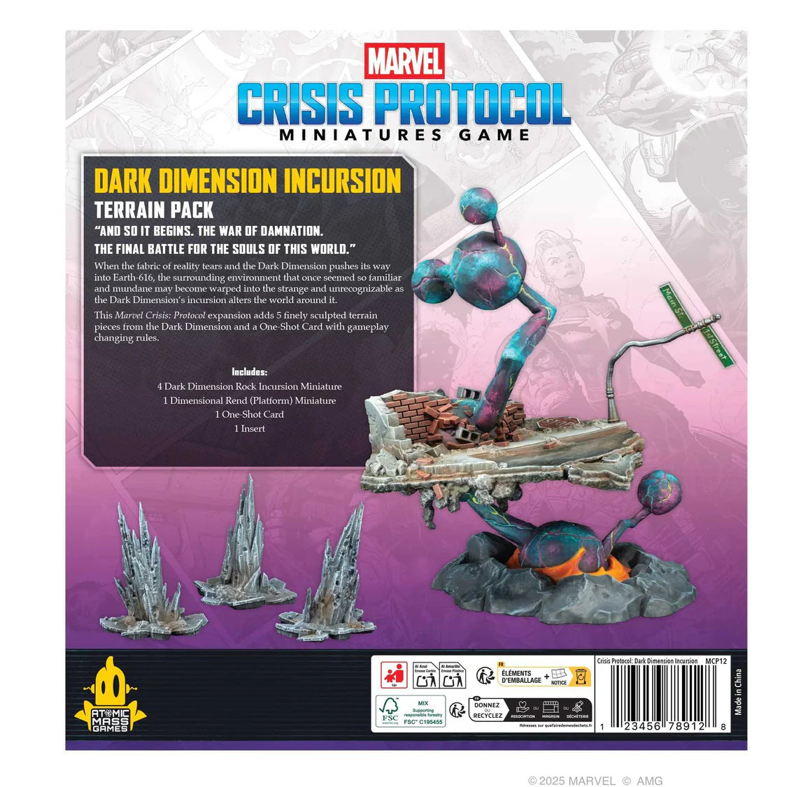 Marvel: Crisis Protocol - Dark Dimension Incursion Terrain Pack- Tabletop Gaming