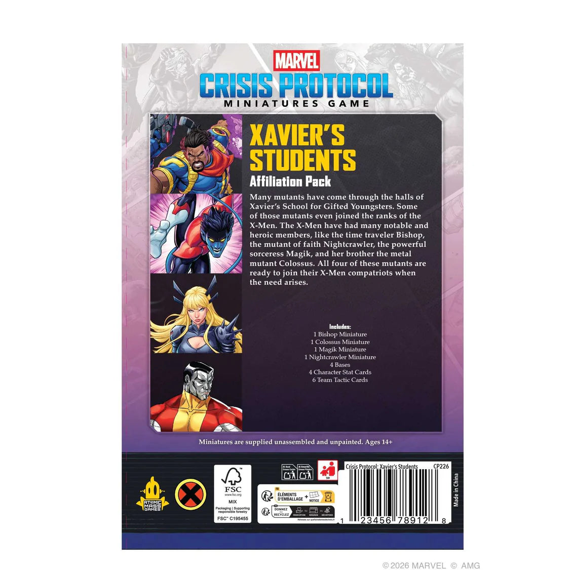 Marvel: Crisis Protocol - Xavier’s Students Affiliation Pack- Table Top Gaming 