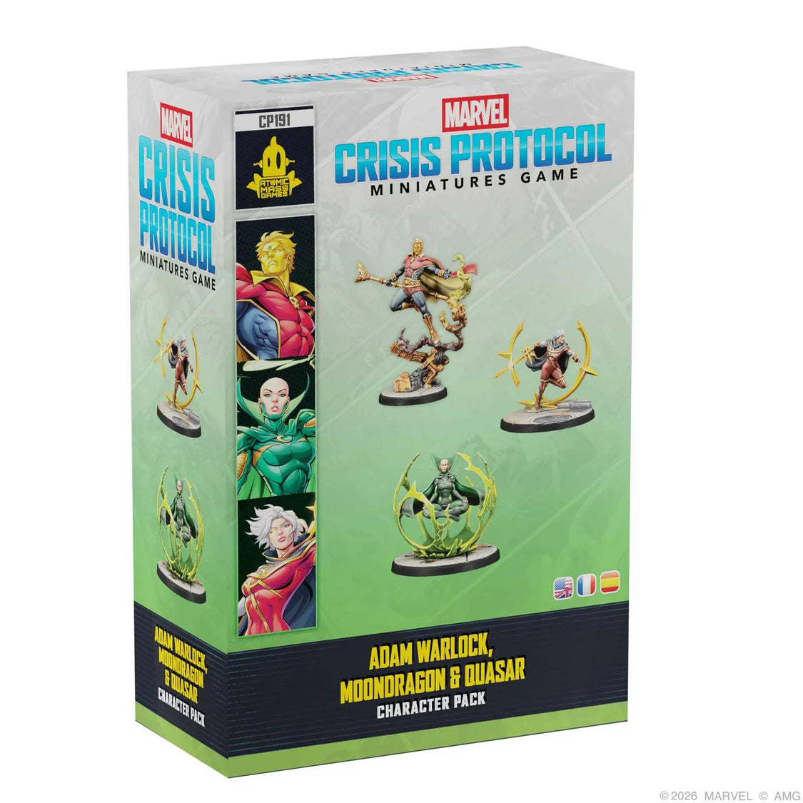Marvel: Crisis Protocol Adam Warlock, Moondragon, Quasar Character Pack- Table Top Gaming