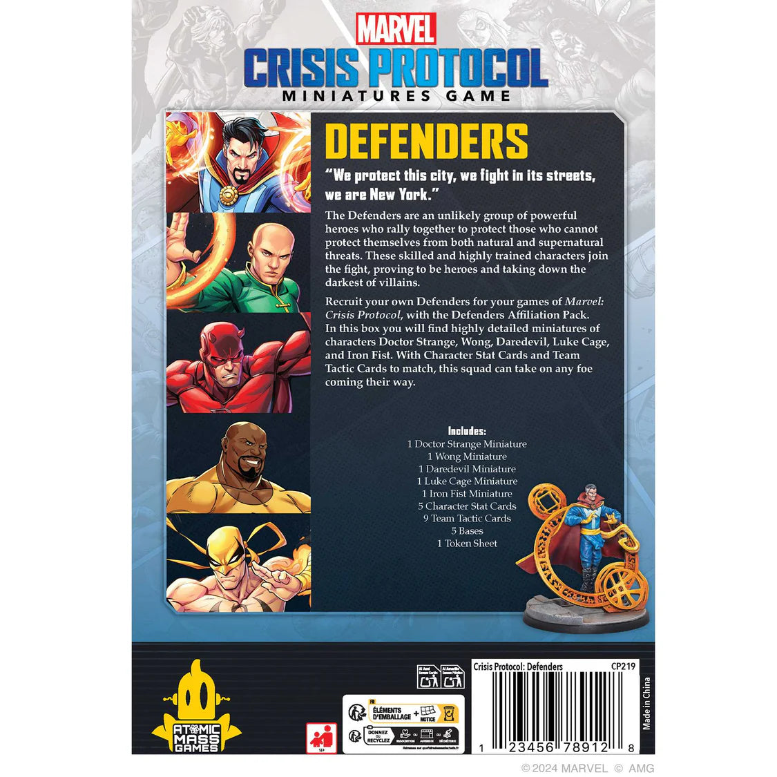 Marvel: Crisis Protocol Defenders Affiliation Pack- Table Top Gaming