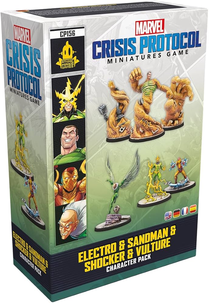 Marvel: Crisis Protocol – Electro & Sandman & Shocker & Vulture- Table Top Gaming