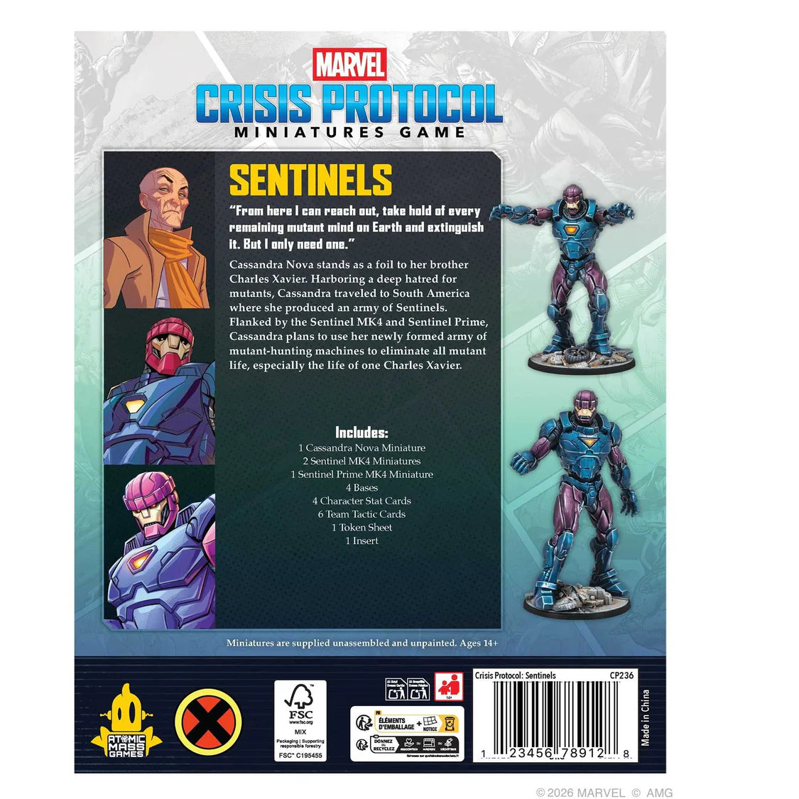 Marvel Crisis: Protocol X-Men Sentinels Affiliation Pack-Table Top Gaming