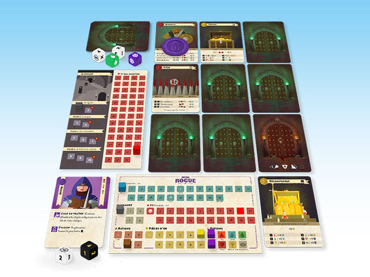 Mini Rogue Board Game Contents - Tabletop Gaming