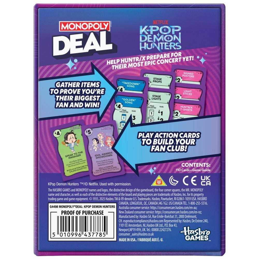 Monopoly Deal: KPop Demon Hunters-Tabletop Gaming