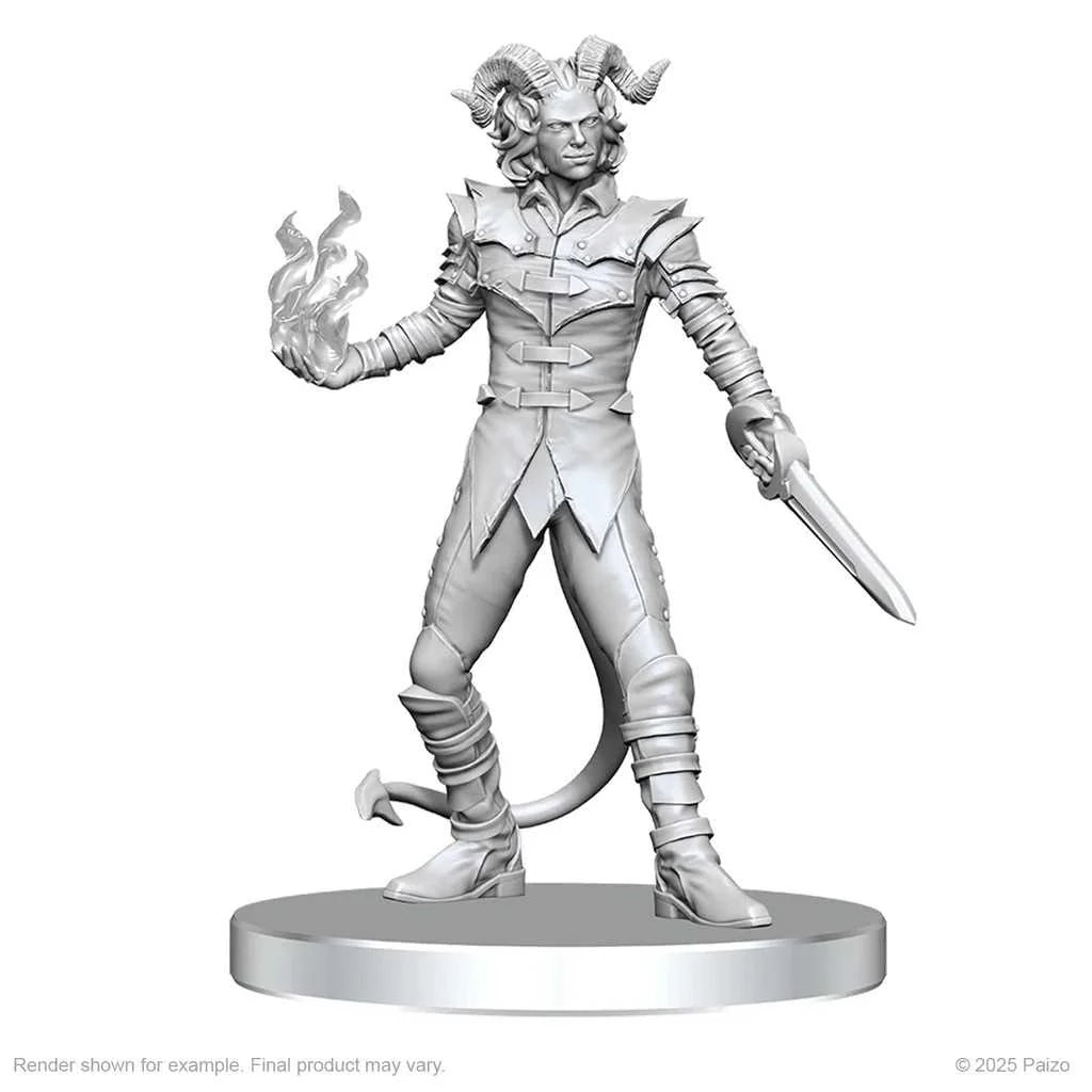 Pathfinder Battles Deep Cuts Unpainted Miniatures: Vordine (Infantry Devil) & Pitborn Rogue 2 - Tabletop Gaming