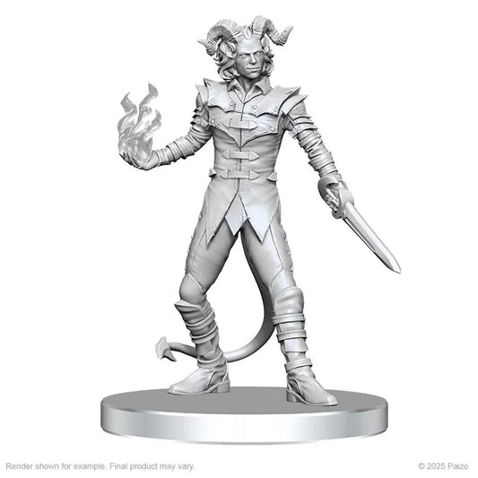 Pathfinder Battles Deep Cuts Unpainted Miniatures: Vordine (Infantry Devil) & Pitborn Rogue 2 - Tabletop Gaming