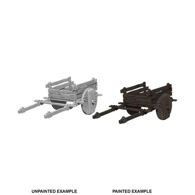 Pathfinder Deep Cuts Unpainted Miniatures: 2 Wheel Cart - Tabletop Gaming