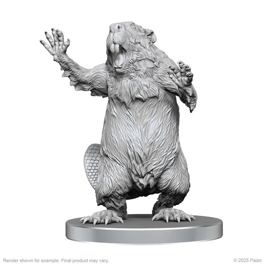 Pathfinder Deep Cuts Unpainted Miniatures: Boggard Scout & Castoroides (W26) 2 - Tabletop Gaming