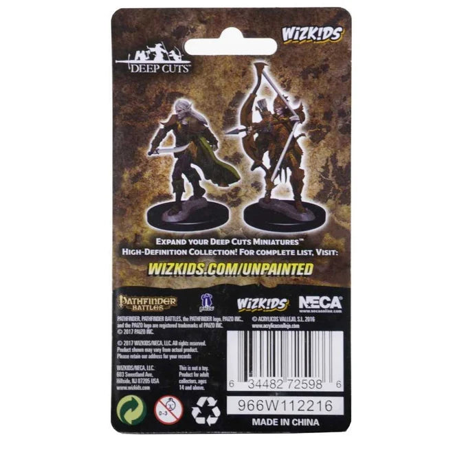 Pathfinder Deep Cuts Unpainted Miniatures: Elf Male Fighter 2 - Tabletop Gaming