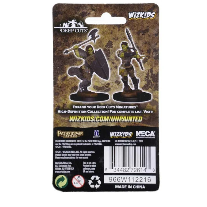 Pathfinder Deep Cuts Unpainted Miniatures: Half-Orc Female Barbarian 2 - Tabletop Gaming