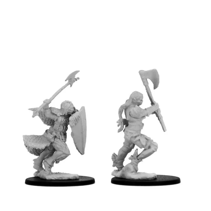 Pathfinder Deep Cuts Unpainted Miniatures: Half-Orc Female Barbarian 3 - Tabletop Gaming