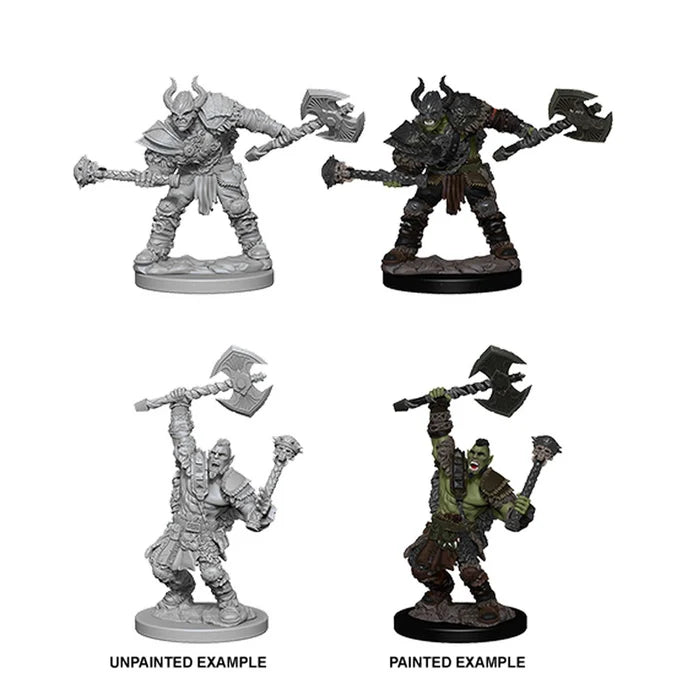 Pathfinder Deep Cuts Unpainted Miniatures: Half-Orc Male Barbarian - Tabletop Gaming