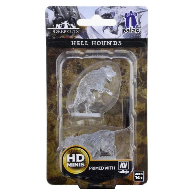 Pathfinder Deep Cuts Unpainted Miniatures: Hell Hounds - Tabletop Gaming