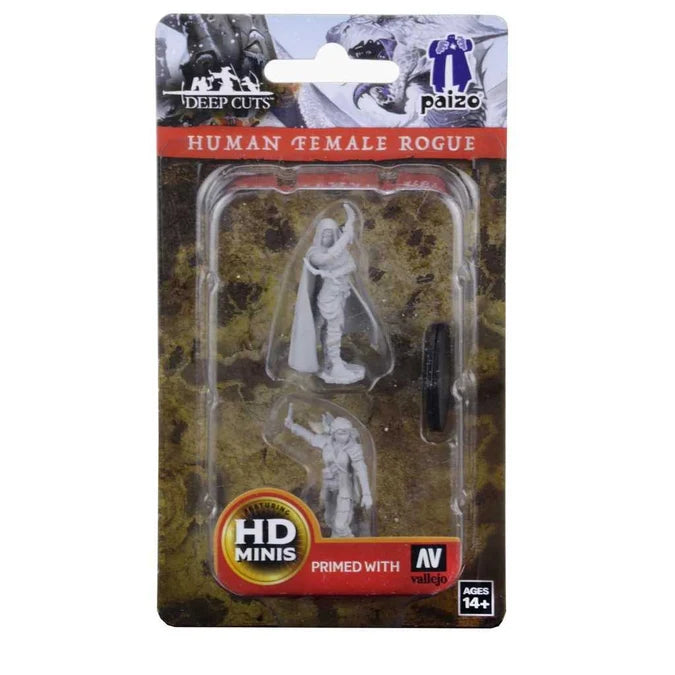 Pathfinder Deep Cuts Unpainted Miniatures: Human Female Rogue - Tabletop Gaming