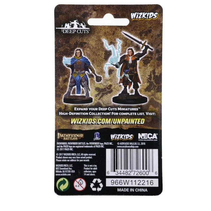Pathfinder Deep Cuts Unpainted Miniatures: Human Male Cleric 2 - Tabletop Gaming