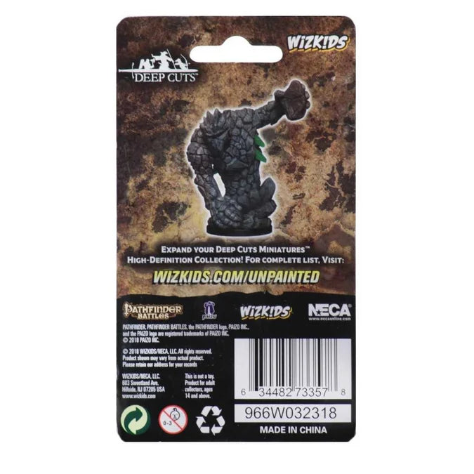 Pathfinder Deep Cuts Unpainted Miniatures: Medium Earth Elemental 2 - Tabletop Gaming
