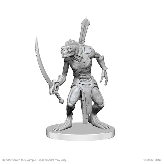 Pathfinder Deep Cuts Unpainted Miniatures: Xulgath Skirmisher & Stoneliege (W26) - Tabletop Gaming