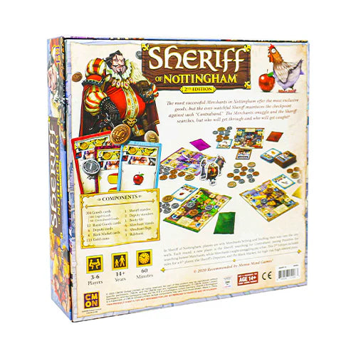 Sheriff of Nottingham 2nd Edition Board Game Back - Tabletop Gaming