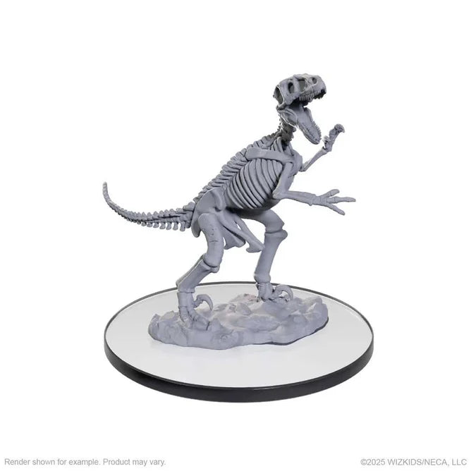 Skeletal Raptor: WizKids Deep Cuts Unpainted Miniatures - Tabletop Gaming