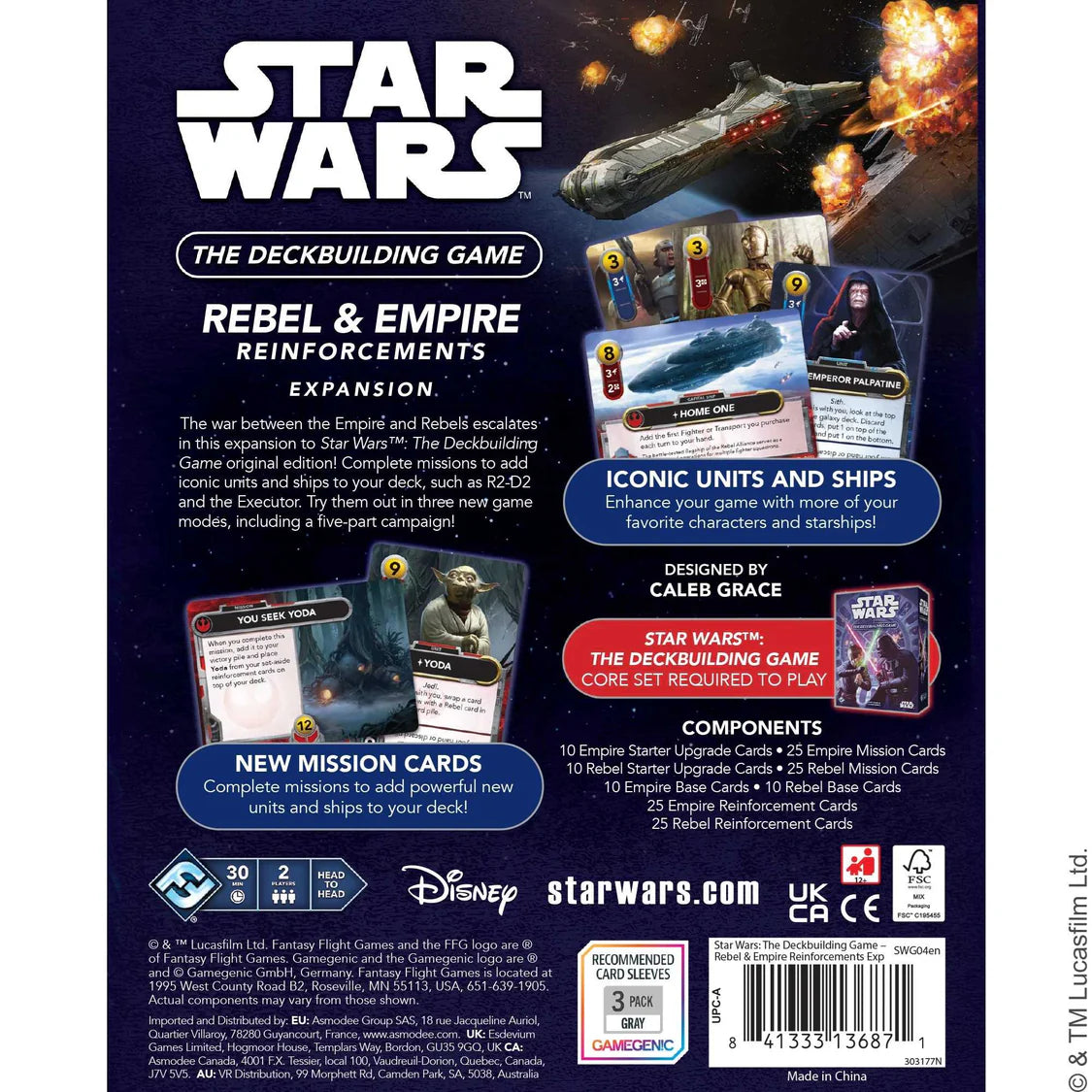 Star Wars: The Deckbuilding Game – Rebel & Empire Reinforcements Expansion-Tabletop Gaming