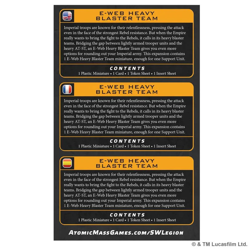 Star Wars: Legion - E-Web Heavy Blaster Team- Table Top Gaming 