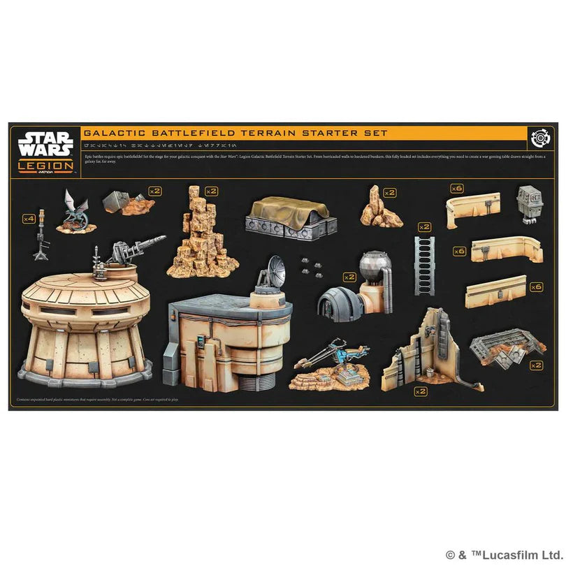 Star Wars: Legion - Galactic Battlefield Terrain Starter Set- Table Top Gaming 