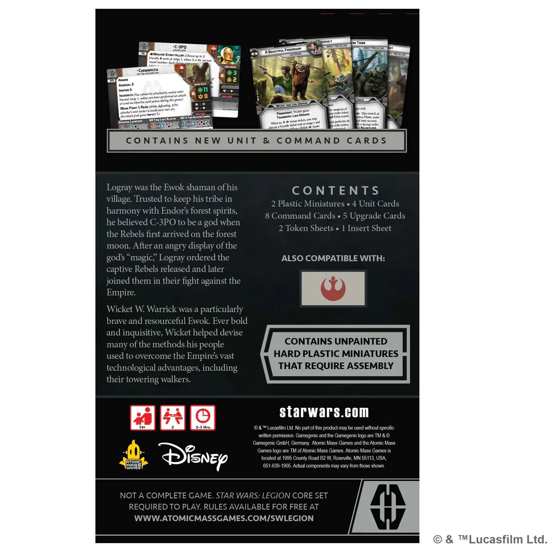Star Wars: Legion - Logray & Wicket Commander Expansion- Table Top Gaming