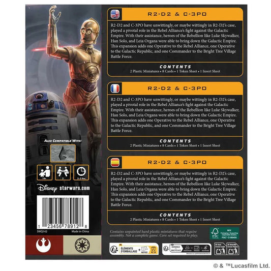 Star Wars: Legion - R2-D2 & C-3P0 Operative Expansion- Table Top Gaming 