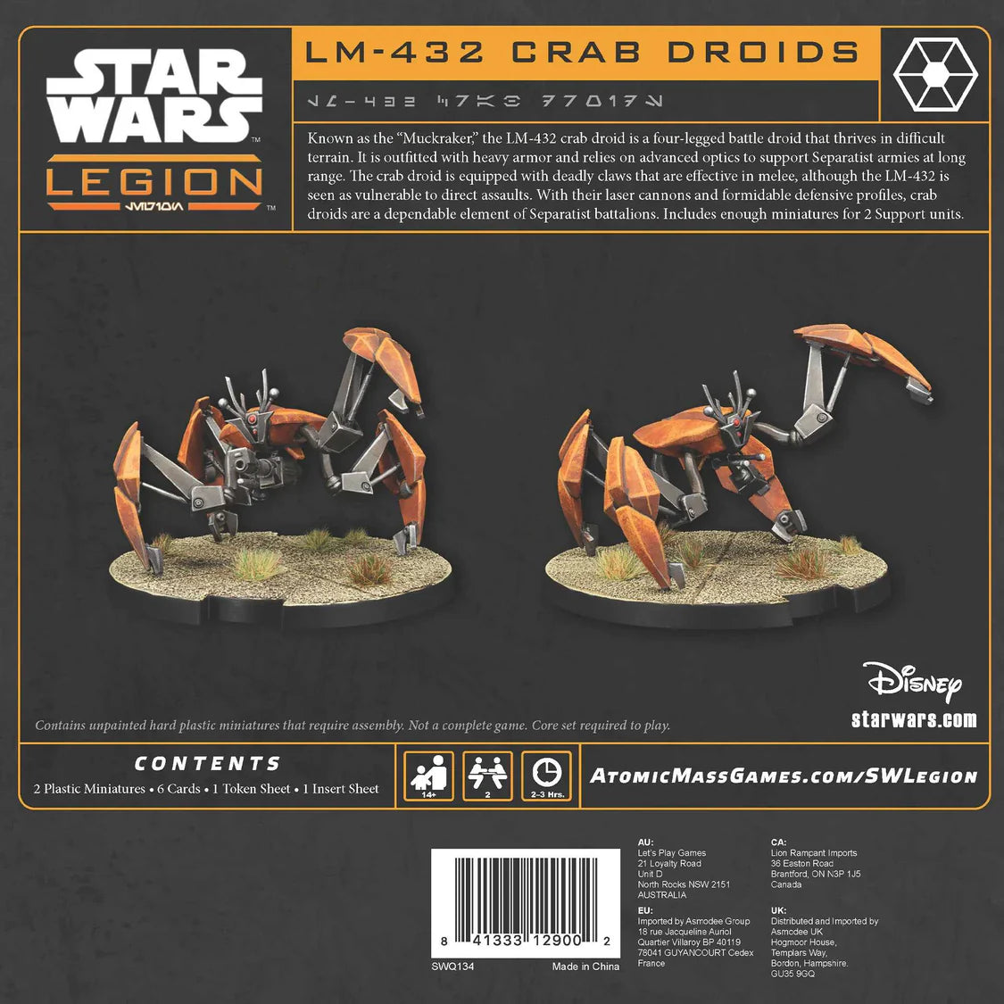 Star Wars Legion: LM-432 Crab Droids Expansion-Table Top Gaming