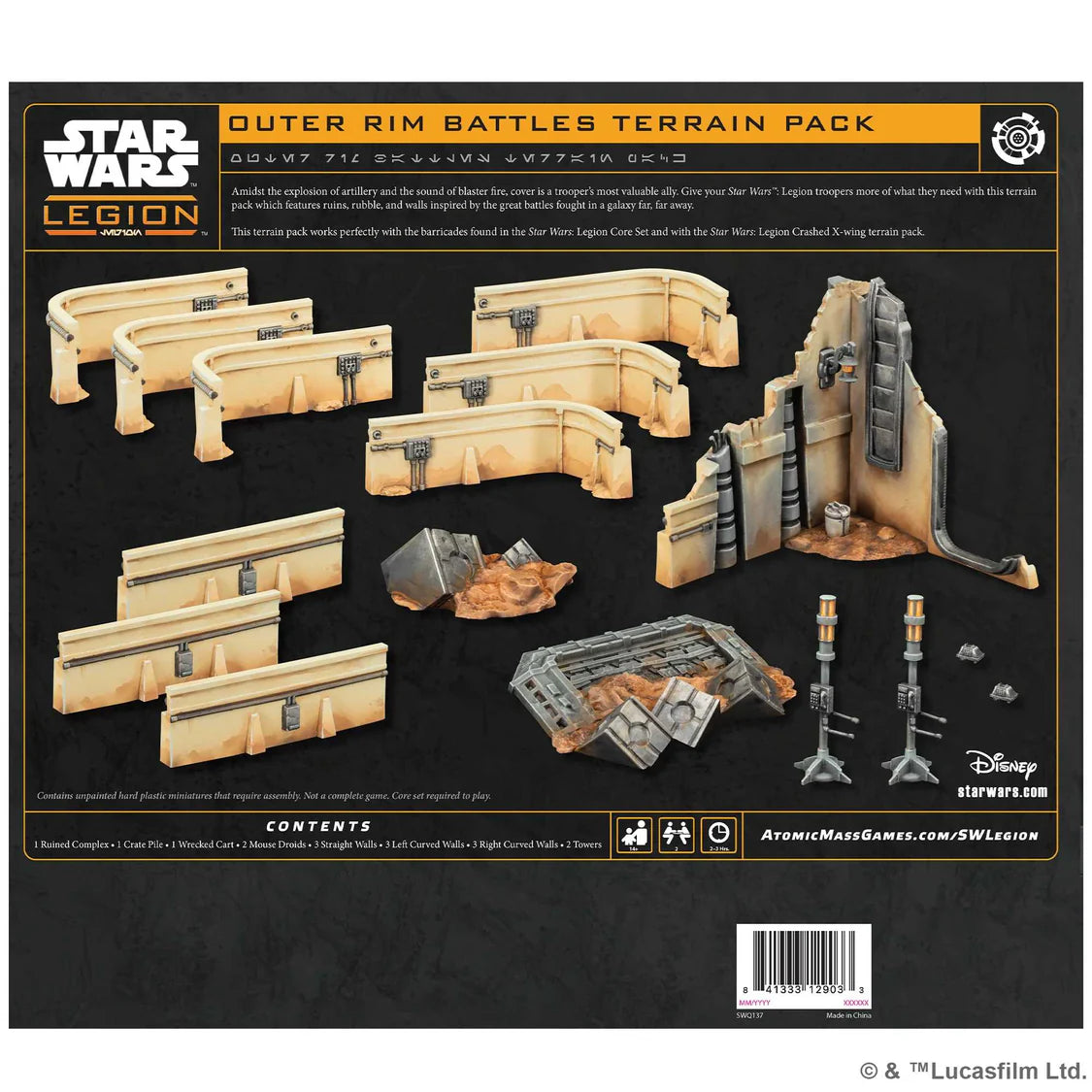 Star Wars Legion: Outer Rim Battles Terrain Pack-Table Top Gaming