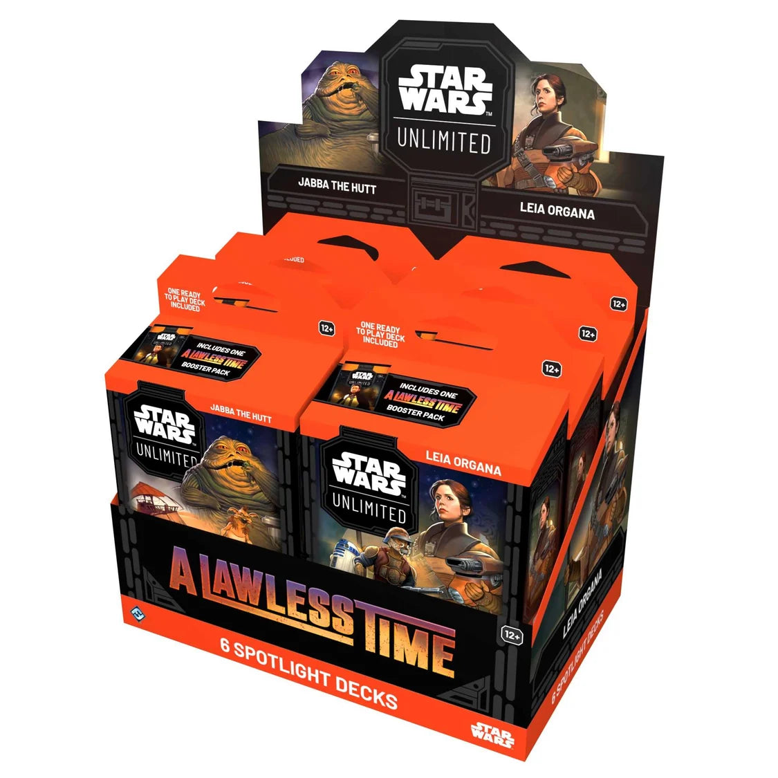 Star Wars: Unlimited - A Lawless Time Spotlight Deck Display (6) Jabba & Leia-Tabletop Gaming