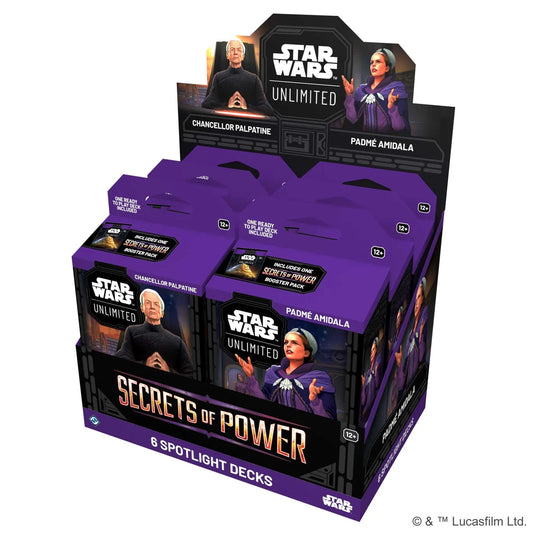 Star Wars: Unlimited - Secrets of Power Spotlight Deck Display (6)-Tabletop Gaming