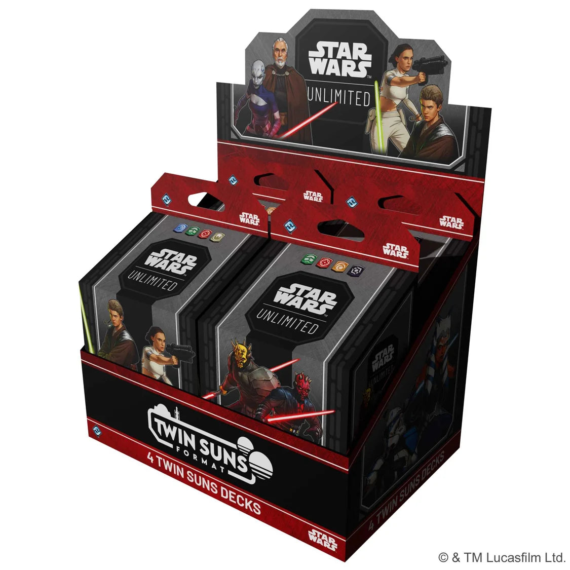 Star Wars: Unlimited Twin Suns Deck Display (4)-Tabletop Gaming