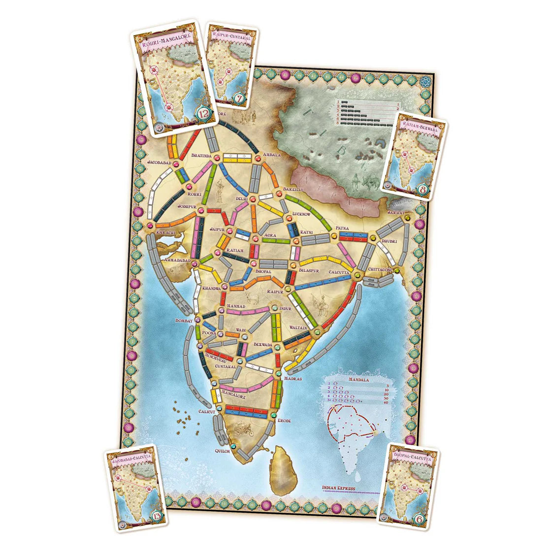 Ticket-to-Ride-India-Map-Collection- Table Top Gaming