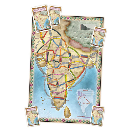 Ticket-to-Ride-India-Map-Collection- Table Top Gaming