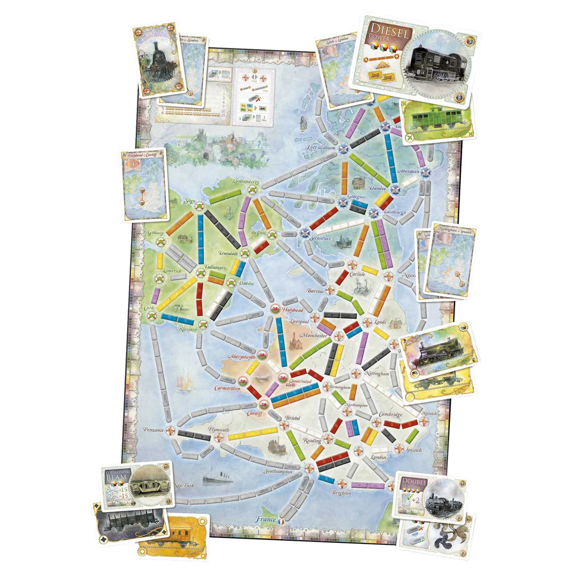 Ticket To Ride Map Collection Volume5-UnitedKingdom_Pennsylvania Contents - Tabletop Gaming