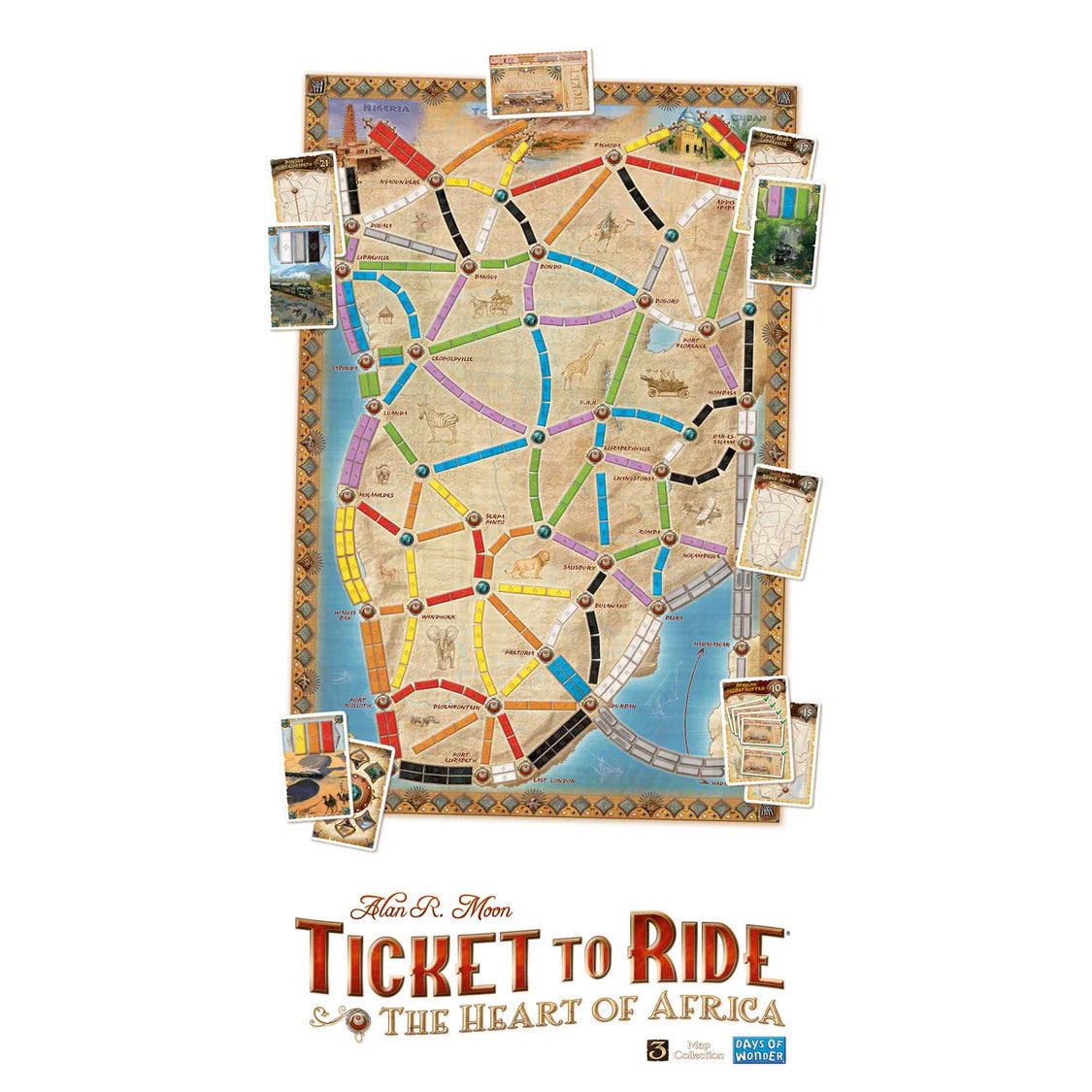 Ticket To Ride Map Collection: Volume 3 - Heart Of Africa- Table Top Gaming