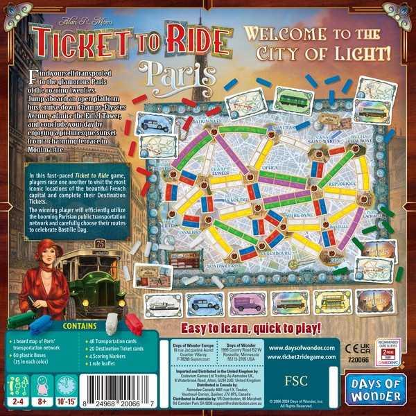 Ticket To Ride: Paris- Table Top Gaming