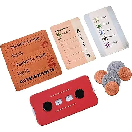 Village Rails Board Game Contents - Tabletop Gaming