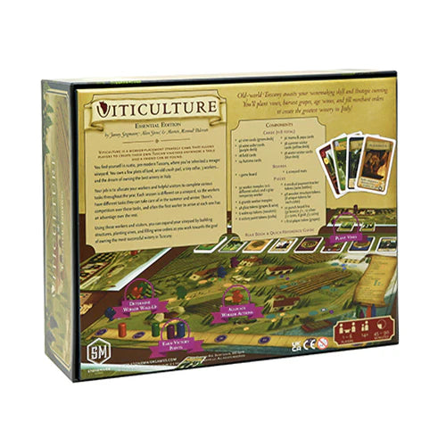 Viticulture Essential Edition Board Game Back - Tabletop Gaming